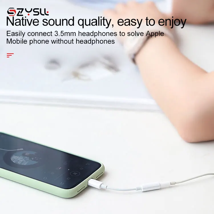 
Audio Adapter Earphone Cable 8-pin to 35 mm Female Jack 8 Pin c to 3.5mm Converter AUX Adapter 