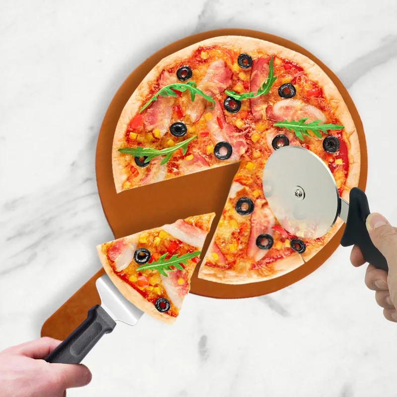 

Stainless Steel Baking Pizza knife tool set With plastic handle multifunctional pizza knife and shovel