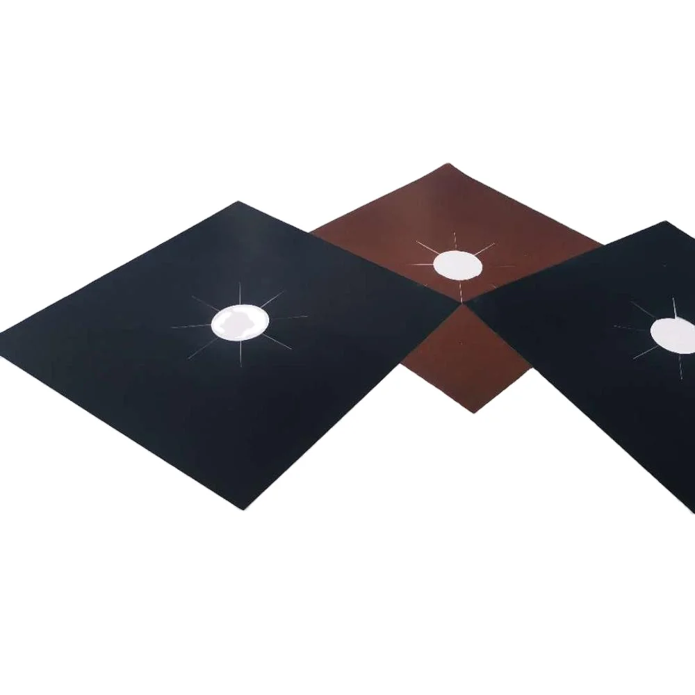 

heat resistance non-stick gas stove top burner covers, White, brown , black