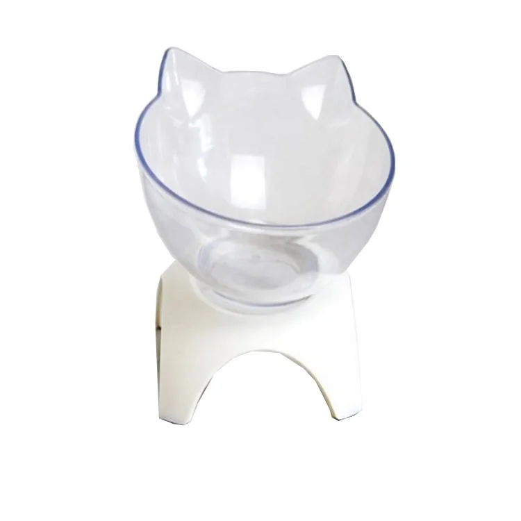 

Sohpety 2021 Durable ABS Plasitc Pet Slow Feeder with Cushion Non Slip Cat Shape Elevated Dog Bowl