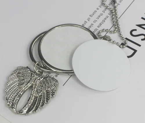 

Wholesale Sublimation Blank Zinc Alloy Car Pendant Hanging, Silver