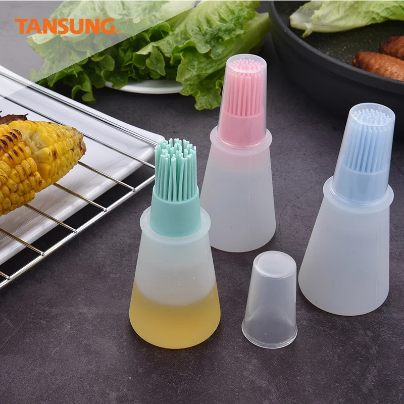 

kitchen gadgets tools set silicone barbeque oil bottle brush, Customized