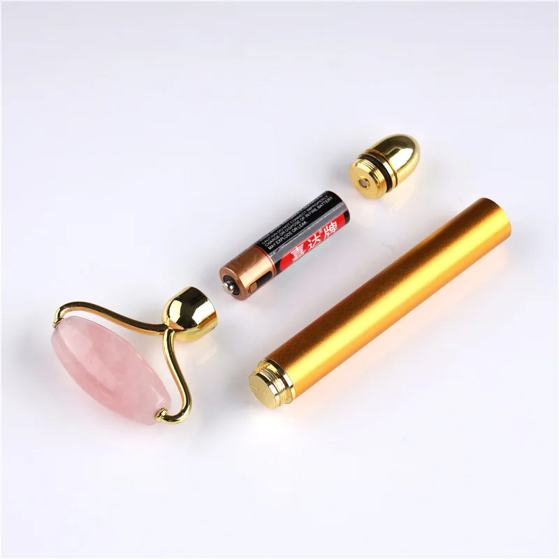 
Amazon Hot Sale Facial Massager Rose Quartz Electric Jade Roller For Women Face Care 
