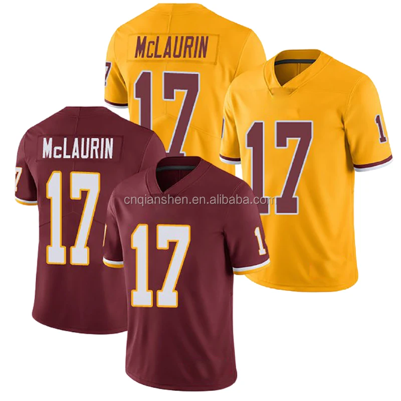 

Terry McLaurin 17 American Football Club Uniform Jersey Stitched Logo Mens Sports Shirt Wear Cheap Drop Shipping Wholesale
