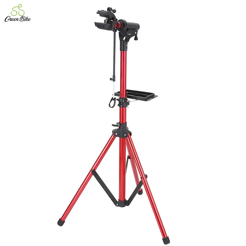 

All aluminum alloy telescopic arm bicycle repair rack bicycle work foldable mountain bike rack bike stand repair, Red