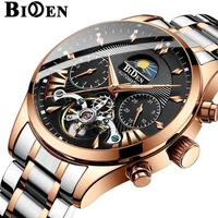 

BIDEN mens mechanical watch hot sale steel Strap Waterproof Calendar character Casual wrist watch