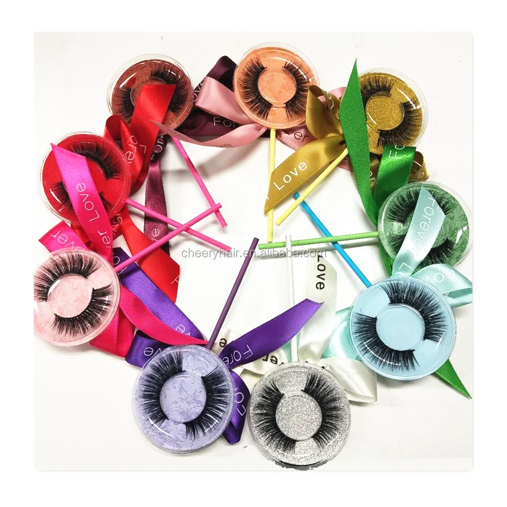 
Seashine Lashes Real Mink Lollipop Lashes Makeup Wispy False 5D Mink Eyelashes With Custom Box 