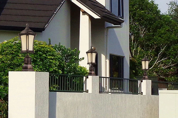 Factory price custom made Antique waterproof garden light wall lamp post aluminum garden lighting pole light landscape lighting