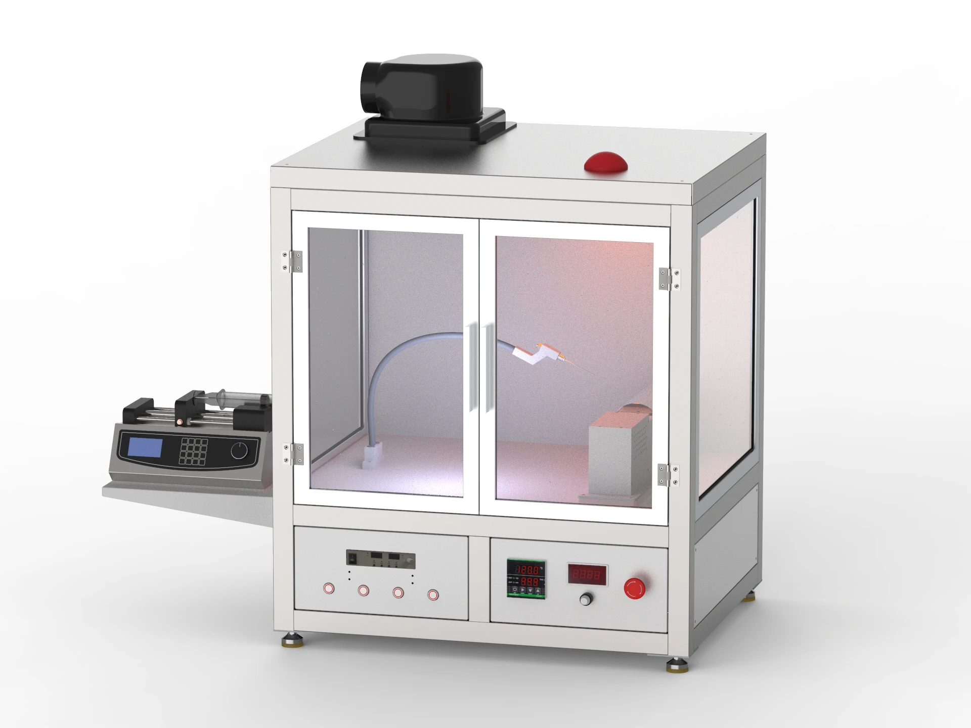 用於製備聚合物納米纖維的帶轉鼓收集器的高壓動力靜電紡絲機 (cy-es