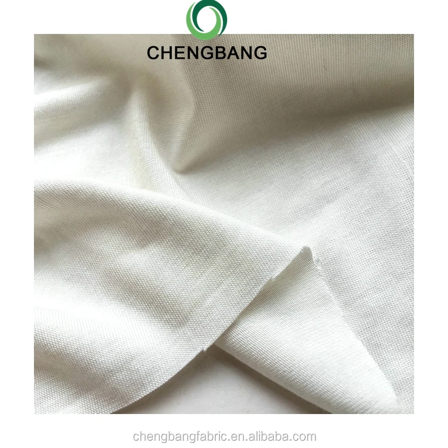 
Chengbang Fabric Factory 40s 95% Bamboo 5% Spandex 180gsm Bamboo Fiber Fabric for T shirt, Baby Swaddle 