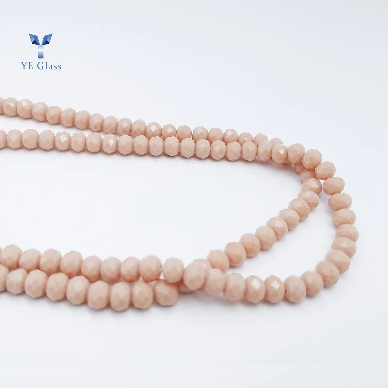 

Crystal Glass Beads Strand Porcelain Beads Faceted Flat Round Beads for Jewelry Making