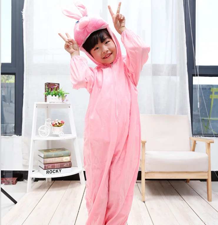 

wholesale Children animal costume pajamas 100% cotton Fabric Child pajama Sleepwear Animal cartoon onesie