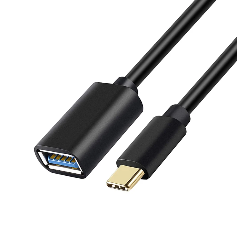 

USB Type C to USB 2.0 3.0 OTG Extension Sync Data Cable for MacBook, Black