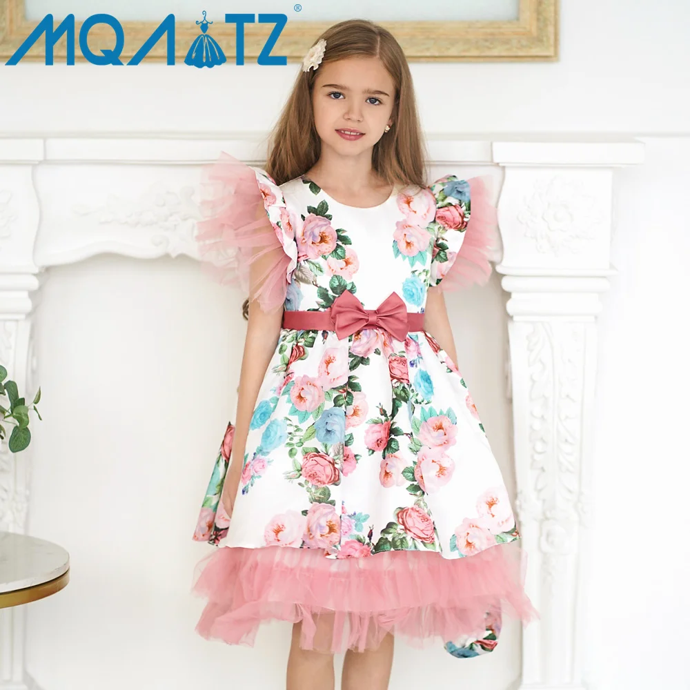 

MQATZ New Design Children Dresses Girl Party Kids Birthday Party Dress Evening Dresses For Girls With Bag