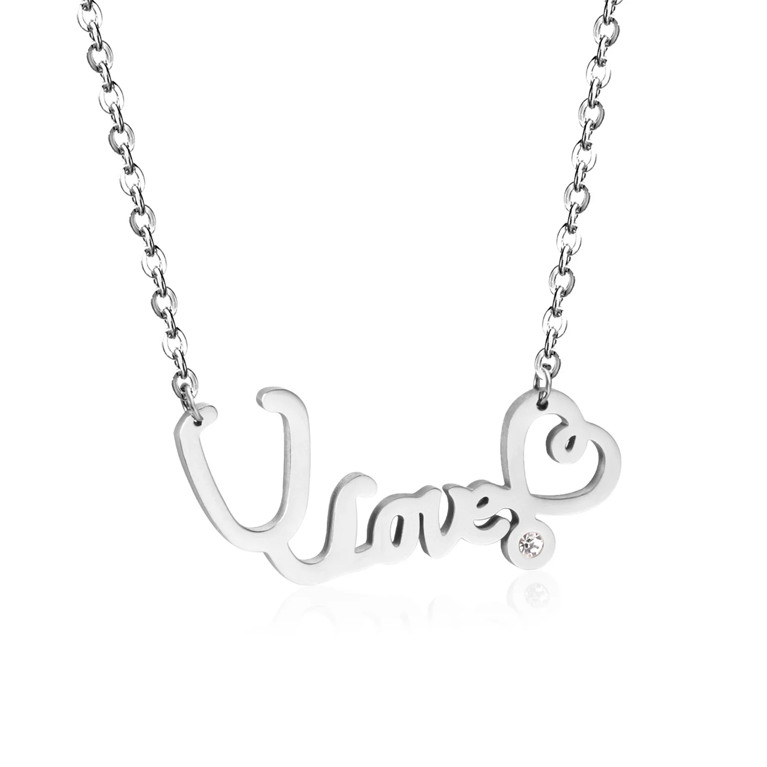 

Fashion Womens 18k Gold Plated Custom Letter Necklace Jewelry For Girl