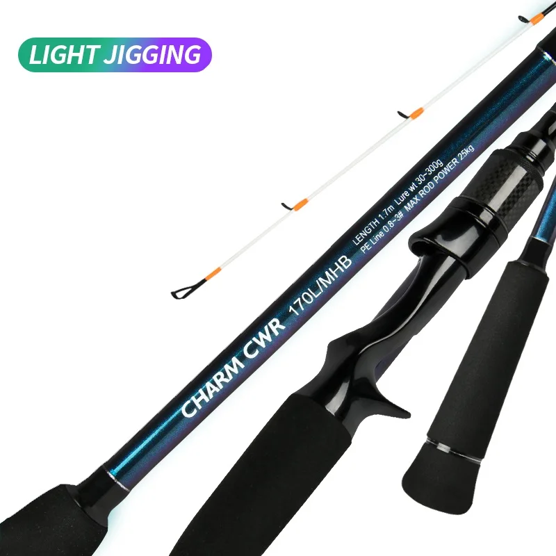 

LETOYO CHARM CWR Light Jigging Rod 1.7m MH Power Lure Weight 30-300g Bait Casting fishingrod Carbon Saltwater SeaBass Rod