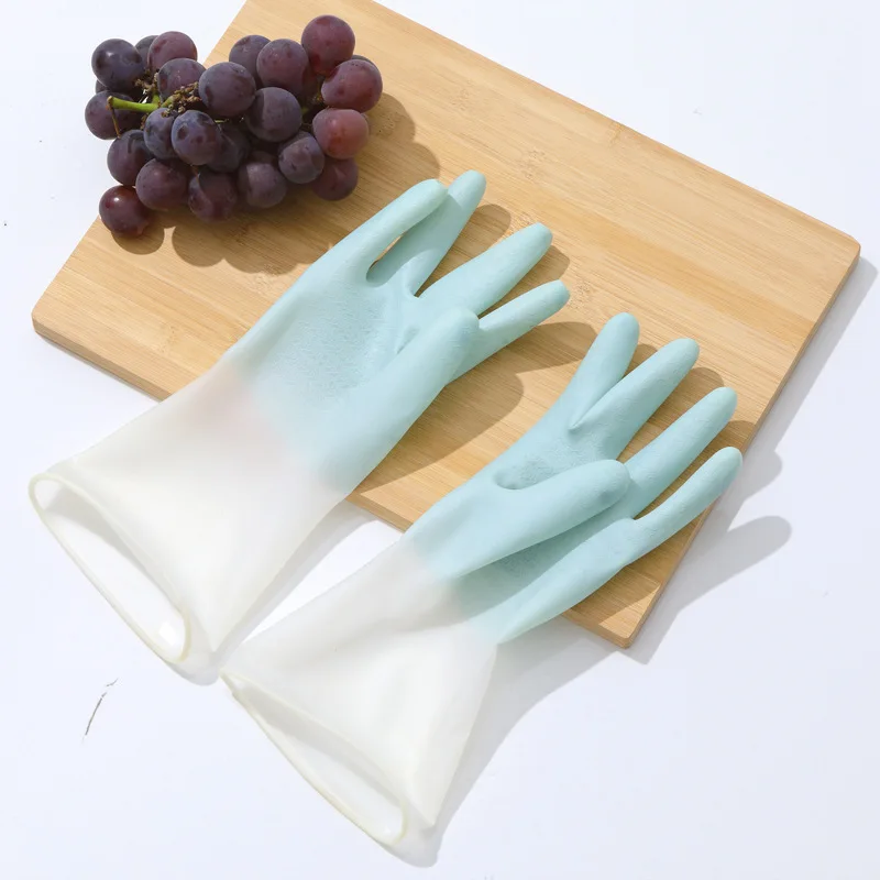 

Heat Resistant Dish waterproof cotton household washing cleaning dishwashing Rubber Latex gloves
