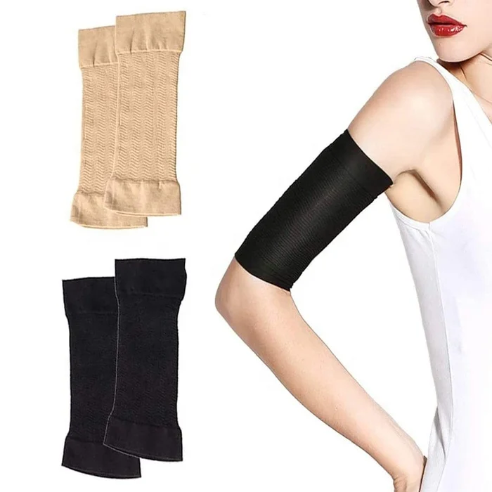 

Beauty Women Compression Upper Arm Shaper Helps Lose Arm Fat Toneup Arm Shaping Sleeves, Black beige