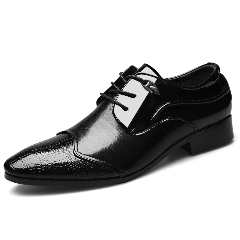 

Factory Price Custom Rubber Sole Comfortable Genuine Leather Formal Shoes For Men