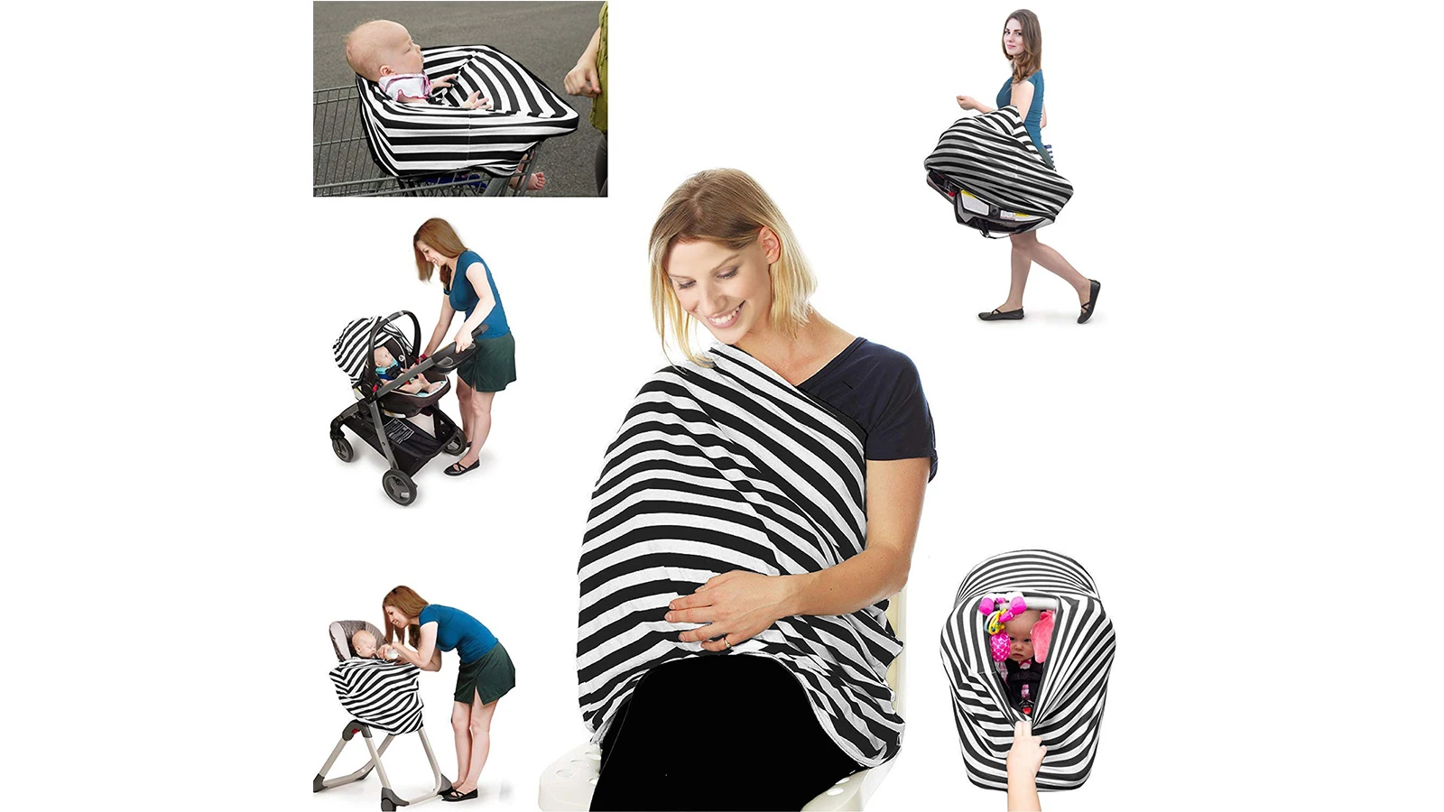 Baby Nursing Cover Nursing Poncho Comfortable Baby Car Seat Multi Use