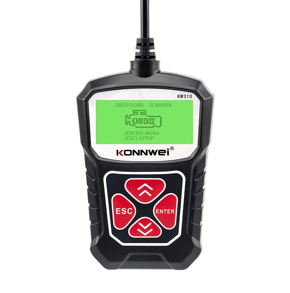 

KONNWEI KW310 OBD2 scanner automotriz vehicle tools view freeze frame, Red and black