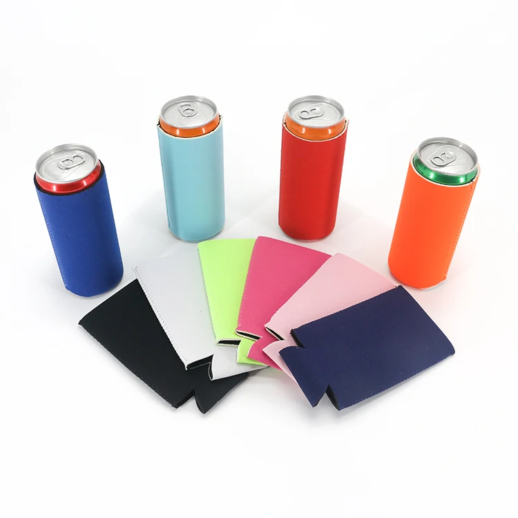 

Foldable Slim Can Cooler Skinny Neoprene Can Sleeves for Sublimation, Pantone colors