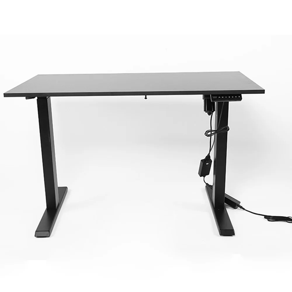 

Black white metal frame sit and stand tables height adjustable USA local ready to ship desktop table for conference commercial, Optional