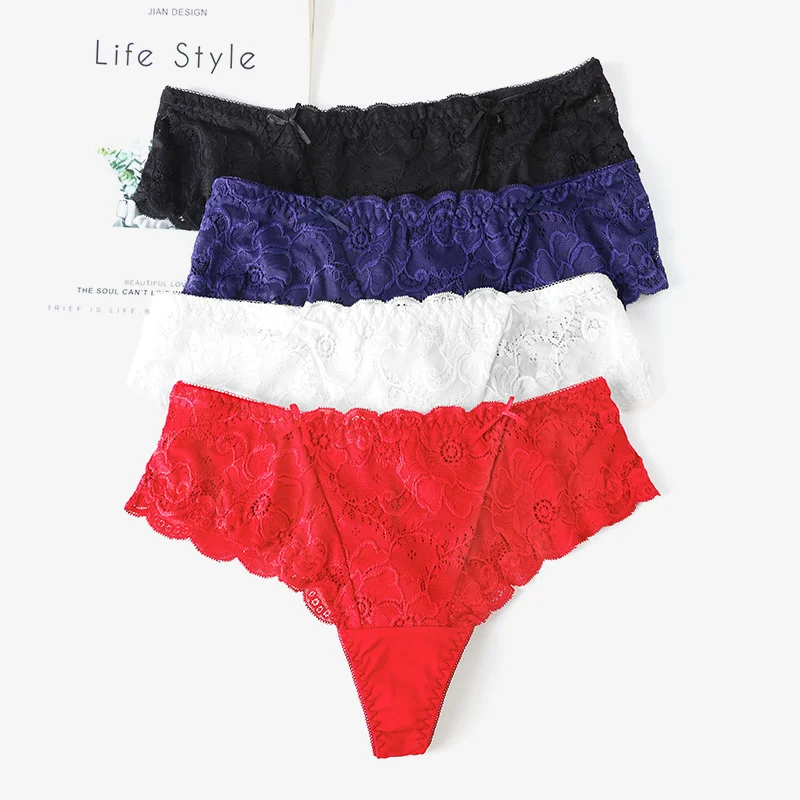 

New Arrival Lace Panties for Women Plus size mid-rise thong