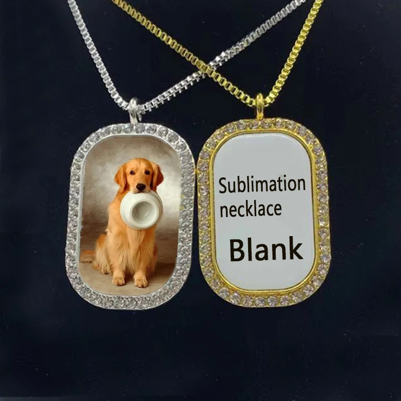 

Supplier wholesale silver Gold pendant custom Name picture Jewelry sublimation blank necklace