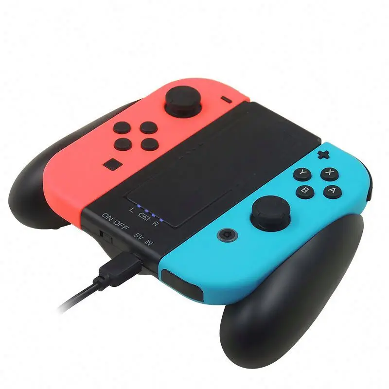 

Special model for the N-Switch Happy-Con controller charger with the handheld console charging handle, Black