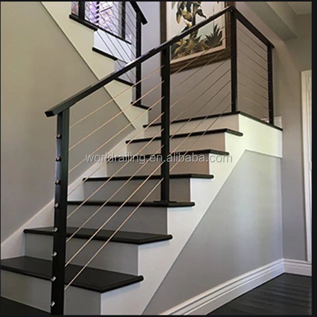 

YL Factory Direct Sale Easy To Install Stainless Wire Top Mounted Cable Railing Stair Balustrade