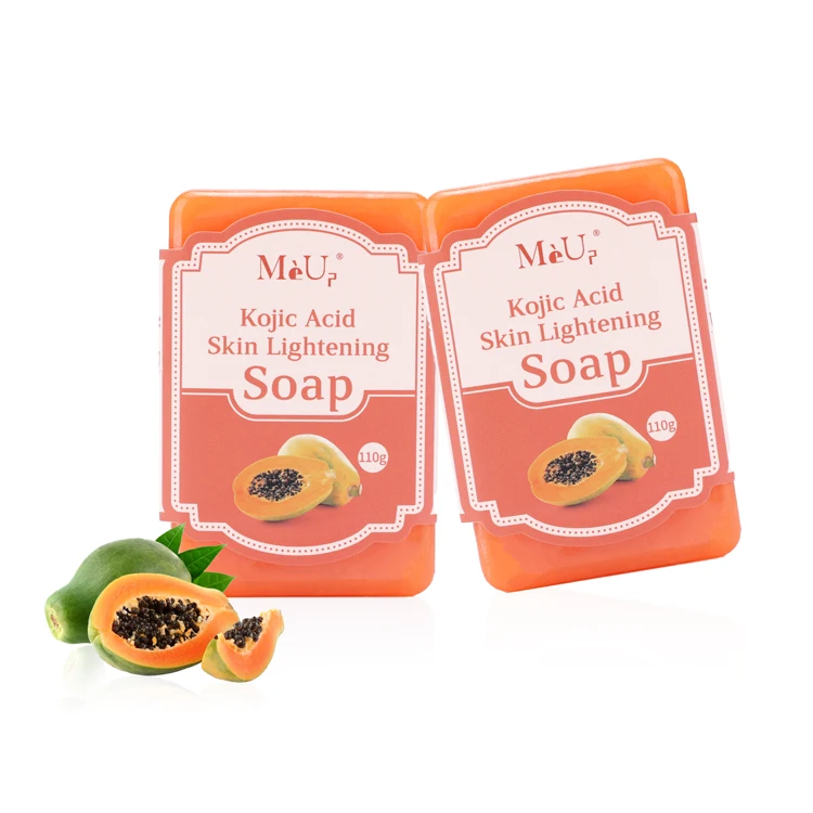 

OEM Private Label Wholesale Organic Papaya Skin Whitening Handmade Toilet Kojic Acid Soap, Orange pink,white