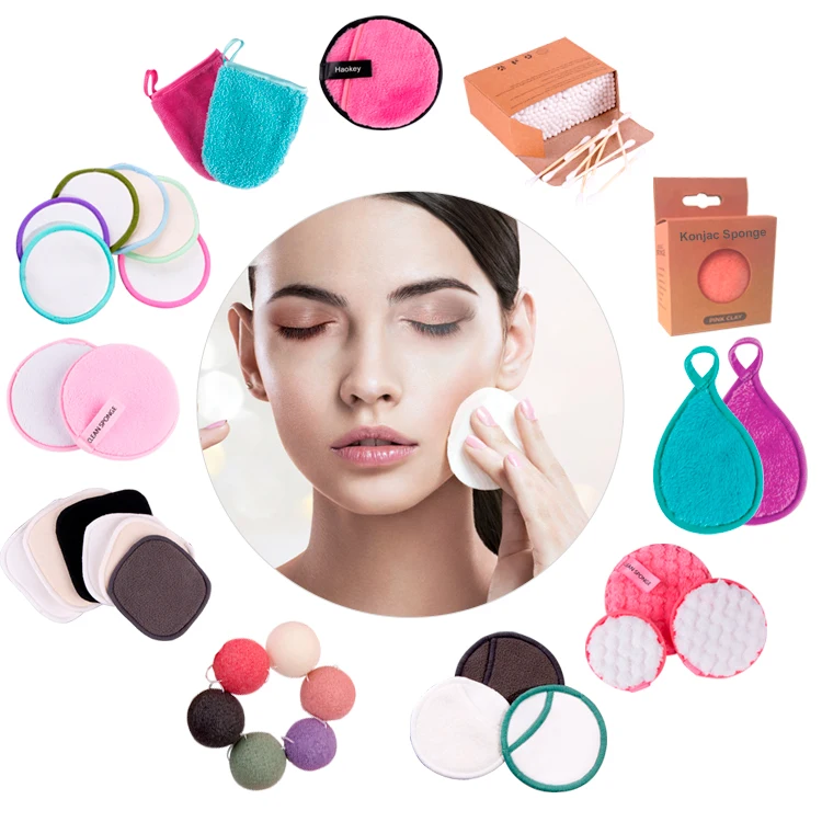 

Hot Selling Washable Reusable Microfiber Polish Face Corn Make Up Remover Pads