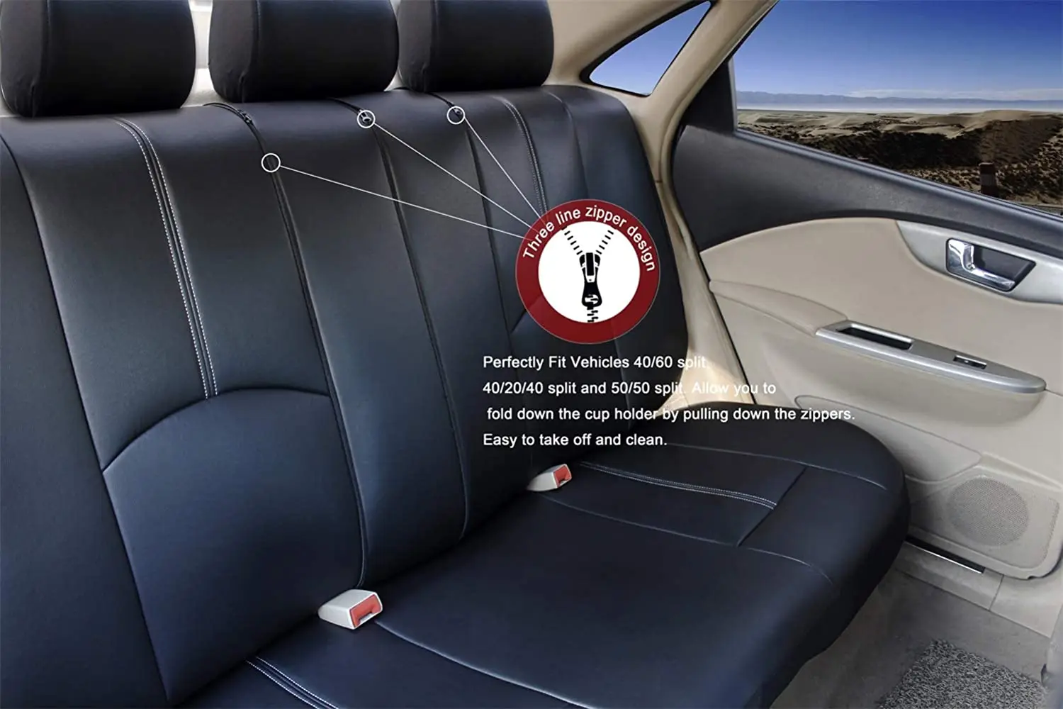 Quality Guaranteed Oxford Pvc Leather Car Seat Back Protector/universal