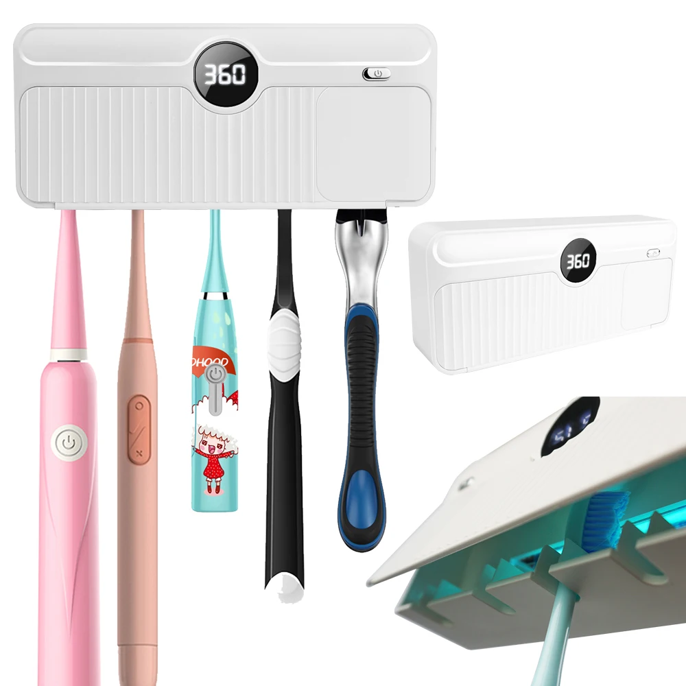 

Amazon Hot Sale New Toothbrush UV Sanitizer Sterilizing Holder, White/blue