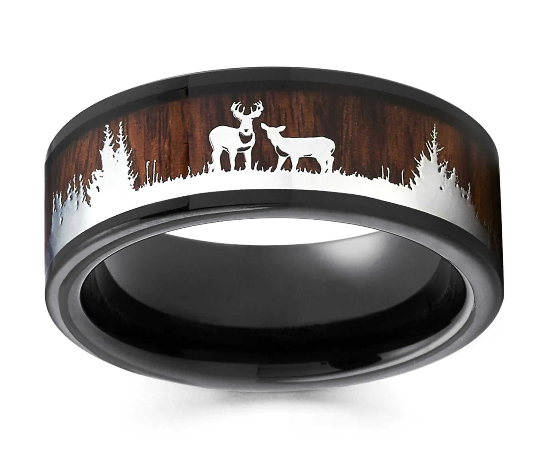 

Charare tungsten steel black plated animal ring of man accessories