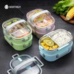 Cartoon Lunch Box 304 Stainless Steel Bento Box For Kids Food Storage Container Leak-Proof Bento Lunch Box