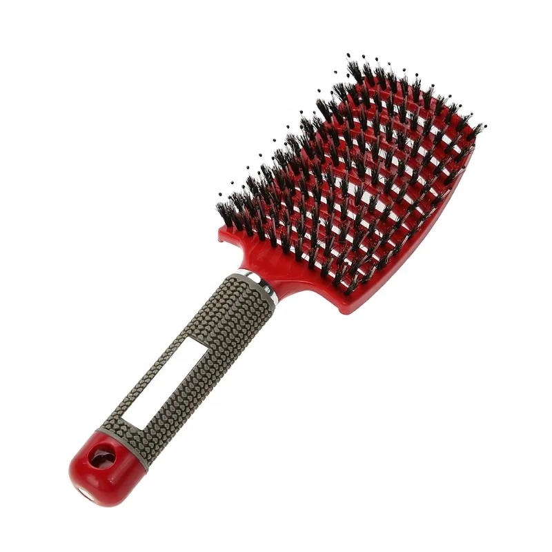 

Girls Hair Scalp Massage Comb Hairbrush Bristle Nylon Women Wet Curly Detangle Hair Brush for Salon Hairdressing Styling Tools, Picture