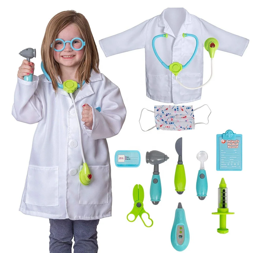 
12pcs fun educational kids medical kit toys with sounds and light,3 6 years old doctor dress up costume set  (62379730120)