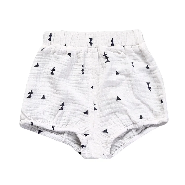 

Baby bread pants boys and girls cotton and linen triangle shorts big PP shorts