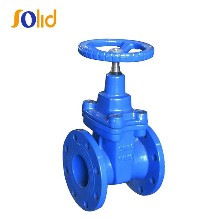 DIN 3352 BS5163 Ductile Iron Doule Flanged Resilient Seat Gate Valves