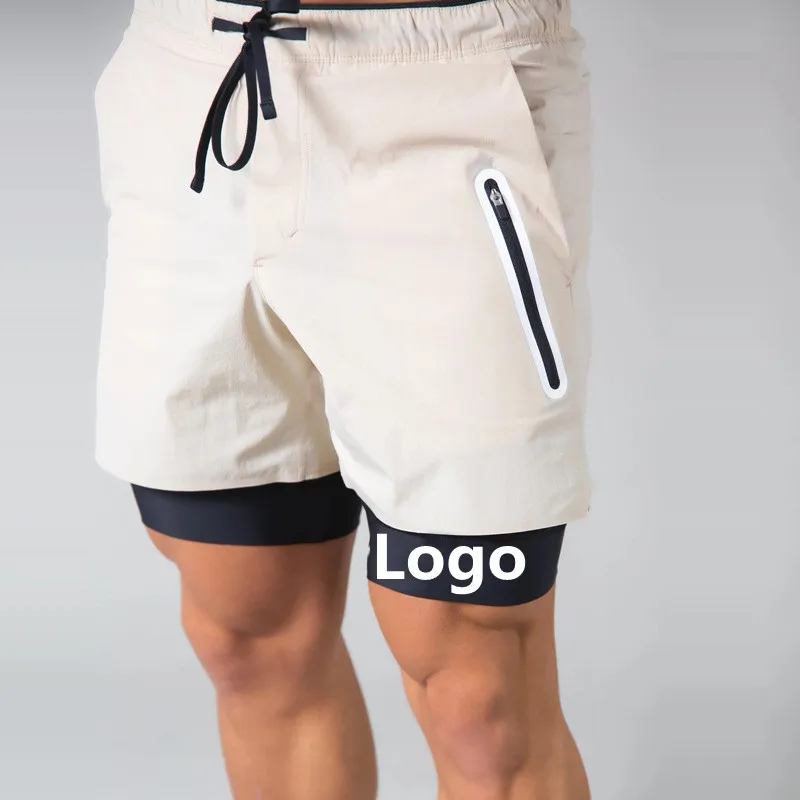 

Plus Size Two Layer men Shorts Private Label Quick Dry Cool mens Mesh Short Jogging Wear, Customized colors