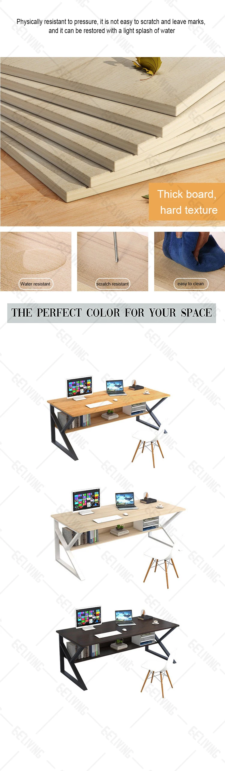 Modern Office Home Computer Ergonomic Children Table Kids Study Desk With Chair