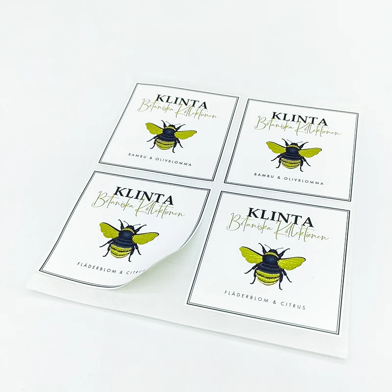 

Custom logo stickers gold foil labels for Honey product packages
