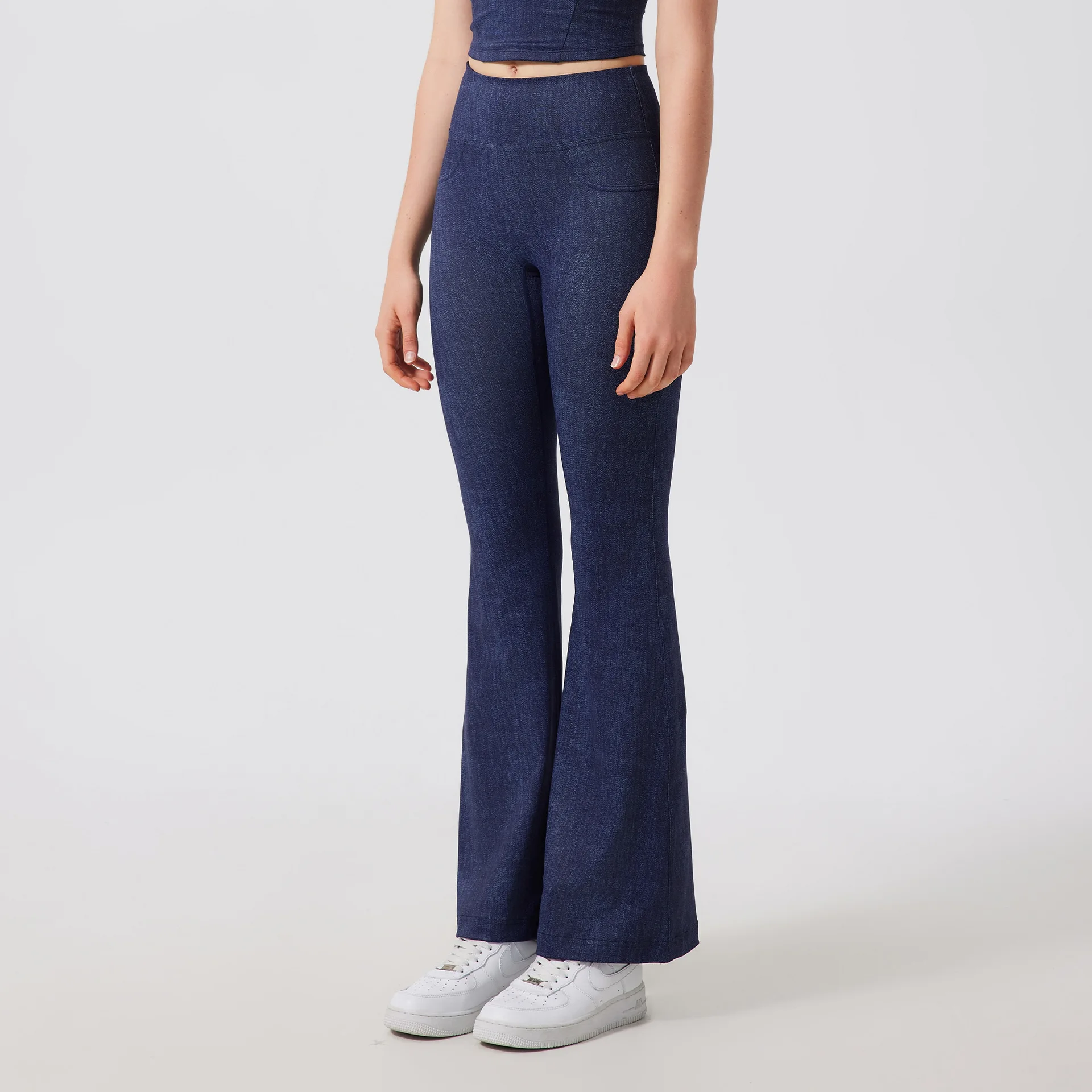 Active Stretch Denim Yoga Flare Trousers