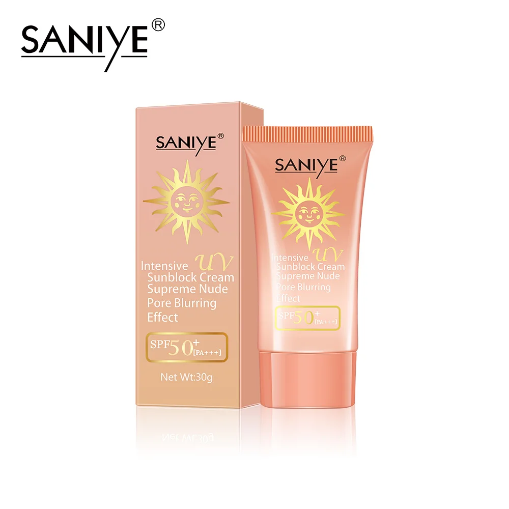 

Saniye korean sunblock cream private label sunblocking burn skin organic spf 50 sunscreen cream protect sun block cream for face