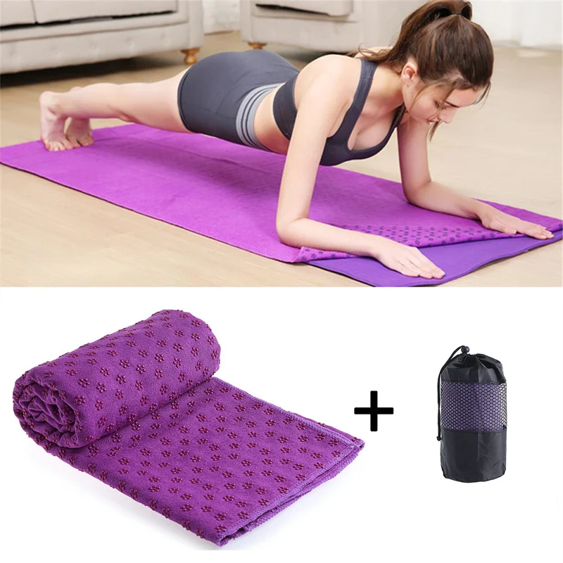 

Towel Non-slip Yoga Blanket Mat Odor Free Sweat Absorbent for Sport Fitness Exercise Pilates Gymnastics Mats