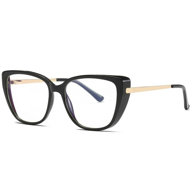 

Retro Cat Eye Anti Blue Light Optical Glasses Fashion TR90 Metal Computer Glasses Anti Blue Light For Men And Women 2021, 6colors