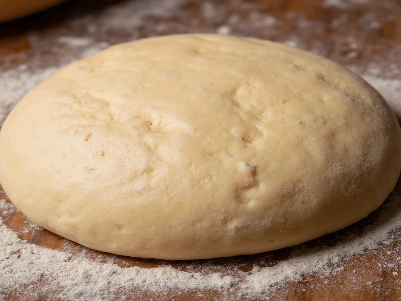 Wet ciabatta dough showing sticky texture before shaping