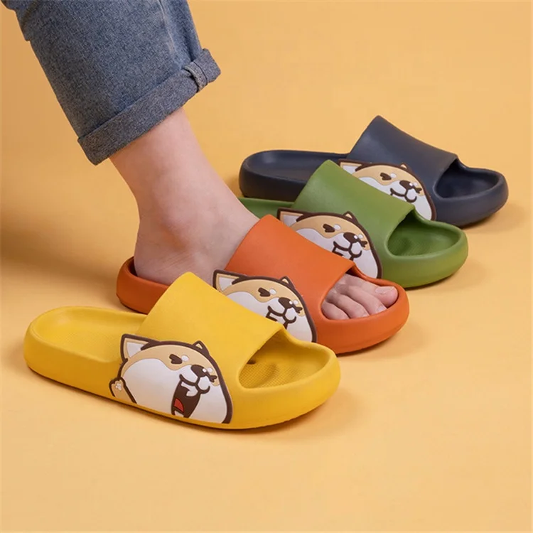 

Wholesale new summer fashion cartoon family cool slippers home bathroom thick bottom unisex EVA indoor slippers